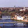 Torzhok district. Torzhok. View at the town from belfry of Monastery of Boris and Gleb