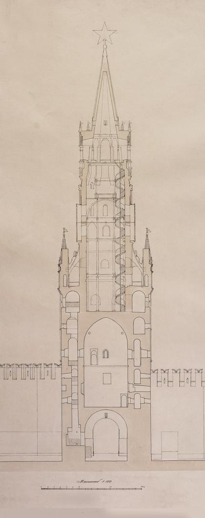 Размеры спасской башни чертежи