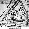 Фиксационный план с указанием мест для расположения строительных материалов. 1767 г. (?)