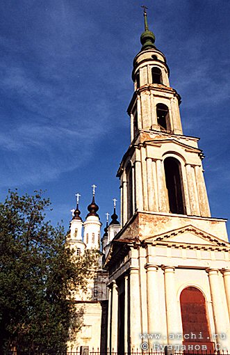 Kaluga. Belfry of Church of Cosma and Damian, the Almsmen. XVIII 