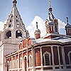 Kolomna district. Kolomna. Church's Belfry and Church of Tikhvin Icon of the Virgin. XVII and XIX cent.