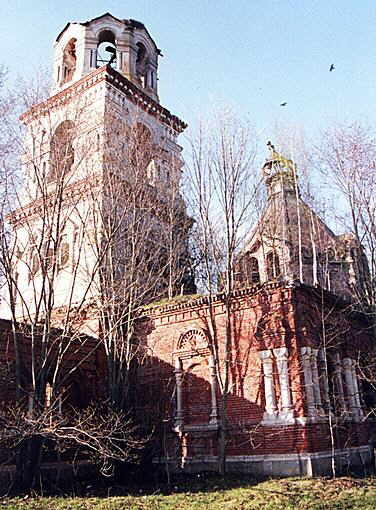 Torzhok district. Glouhovo. Church of Elija, the Prophet. Fragment of belfry. XVIII cent.