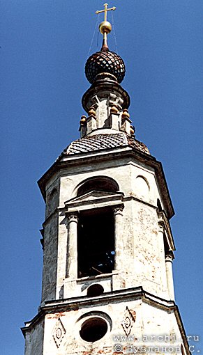 Rostov district. Porechye. Bell-Tower of Church of Nikita, the Great Martyr. Fragment. XVIII Kozlov A.S.